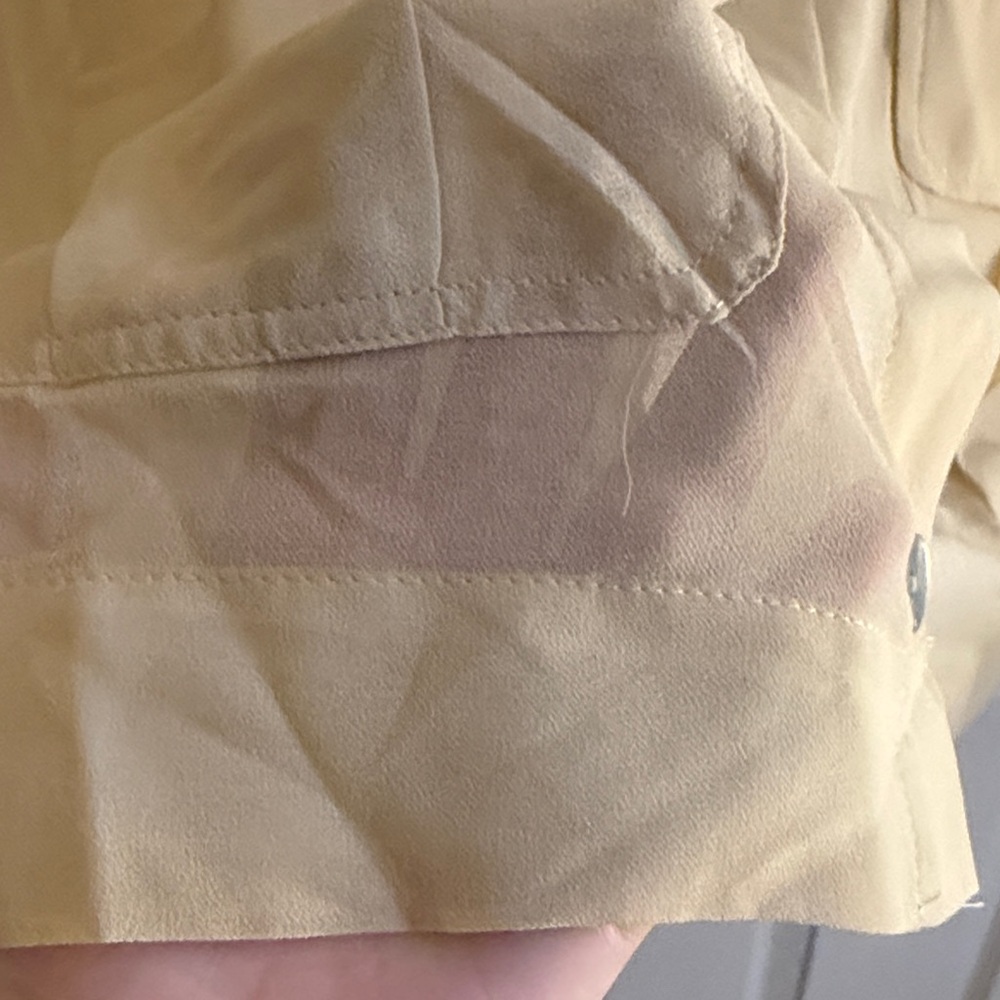 Light Tan Sheer Button-Front Jacket - image 2